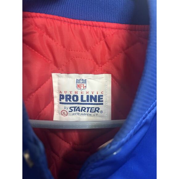 Vintage 80s-90s NFL New York Giants Starter Satin Jacket Size XL - Picture 4 of 5